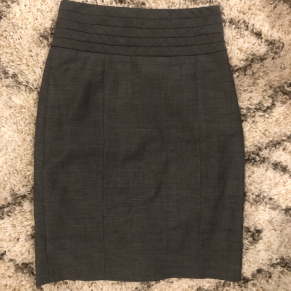 Gray Pencil Skirt